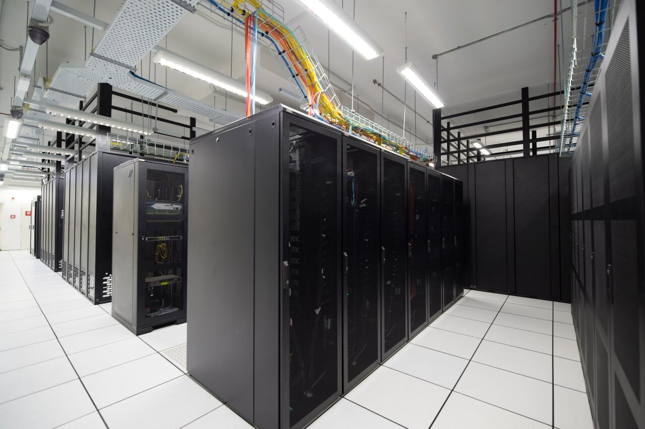 Server racks inside the Bridge CX2 data centre in Cyberjaya, Selangor